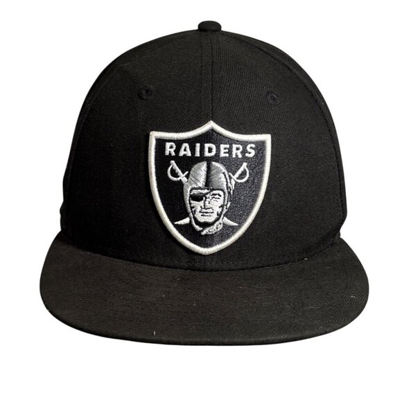Las Vegas Raiders 9Fifty Snapback Hat New Era Black Embroidered Logos - Picture 1 of 8